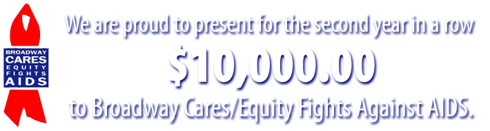Proud to present $10,000.00 to Broadway Cares/Equity Fights Against AIDS